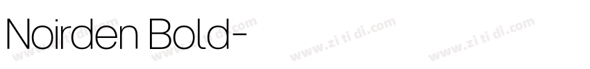 Noirden Bold字体转换 Noirden Bold字体转换